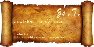 Zsoldos Terézia névjegykártya